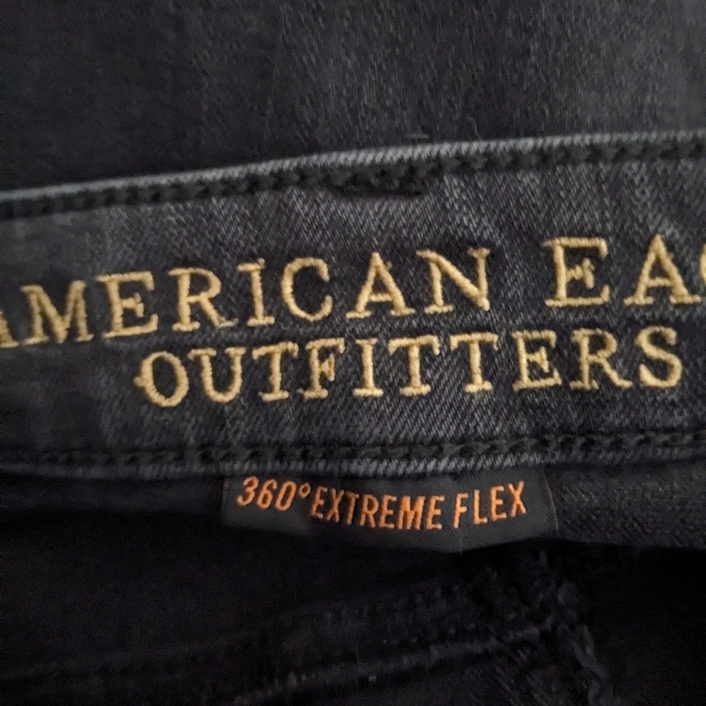 American Eagle Outfitters Men's Black Straight Jeans - Picture 8 of 10